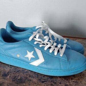 Blue Converse Sneakers with White Accents